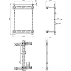ATX Folding Wall Rack FBR-500