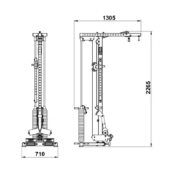 ATX Lat Pulley Option HRX/MPX-780 met 125 kg Gewichtstapel