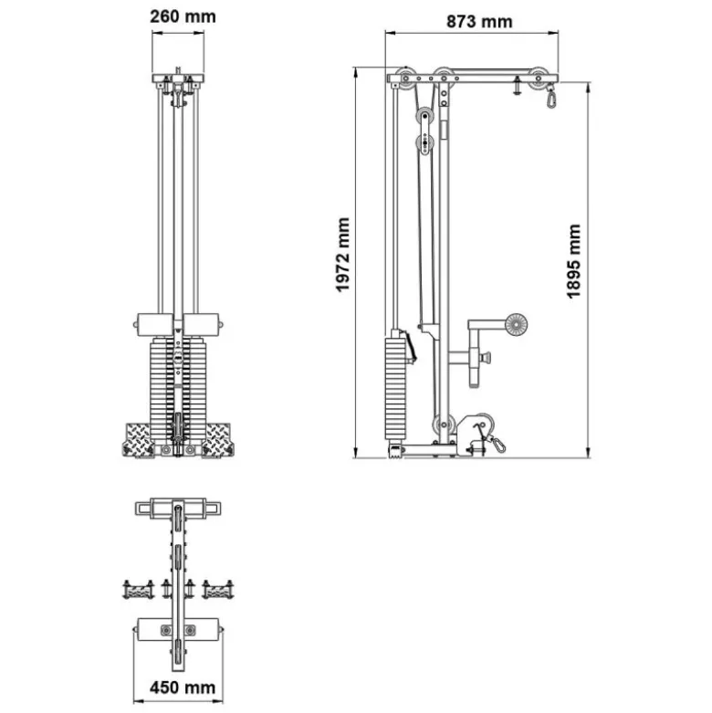 ATX Lat Pulley Option LTO-510 - 100 kg Gewichtstapel