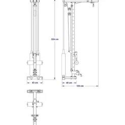 ATX Lat Pulley Option LTO-⁠750 -⁠ 125 kg Gewichtstapel
