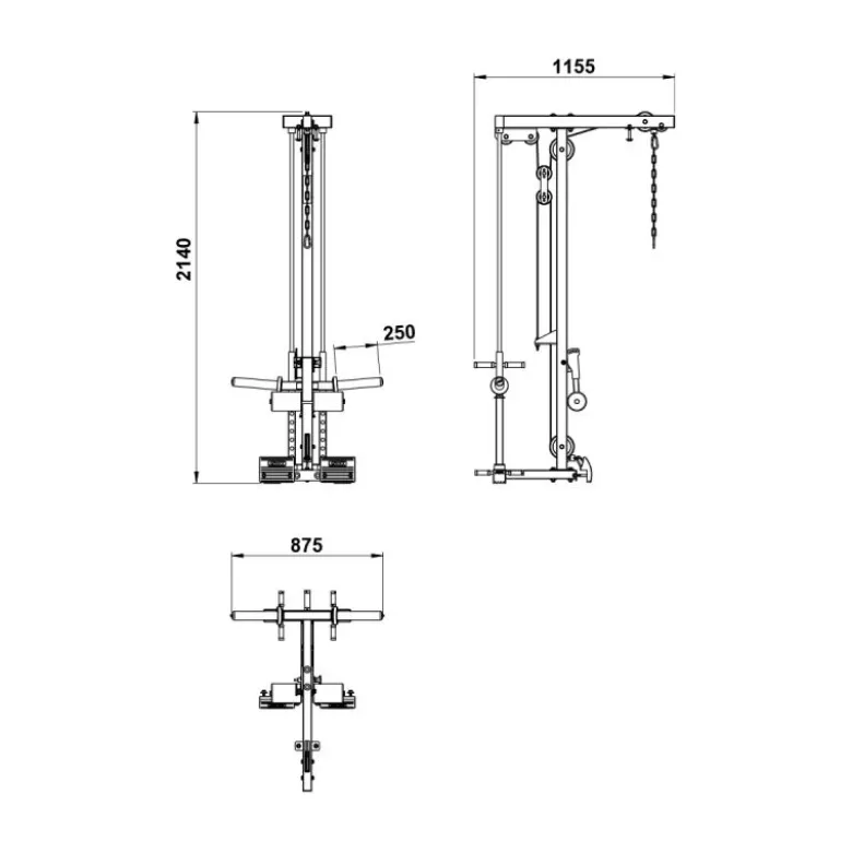 ATX Lat Pulley Option LTO-660 - Plate Loaded