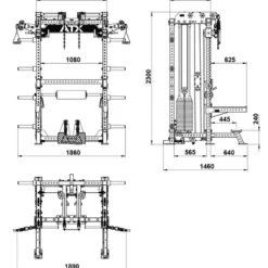 ATX Multi Pull Half Rack MPHR-⁠740 2.0