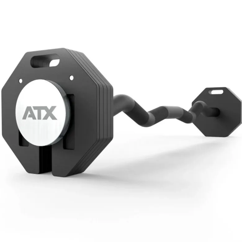 ATX Octa Dumbbells 2 x 36 kg + Curlstang + Opbergrek