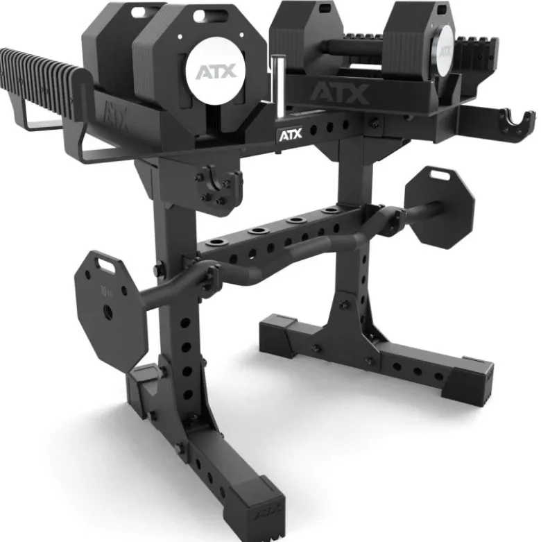 ATX Octa Dumbbells 2 x 36 kg + Curlstang + Opbergrek