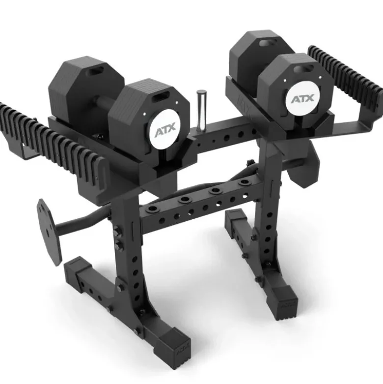 ATX Octa Dumbbells 2 x 36 kg + Curlstang + Opbergrek