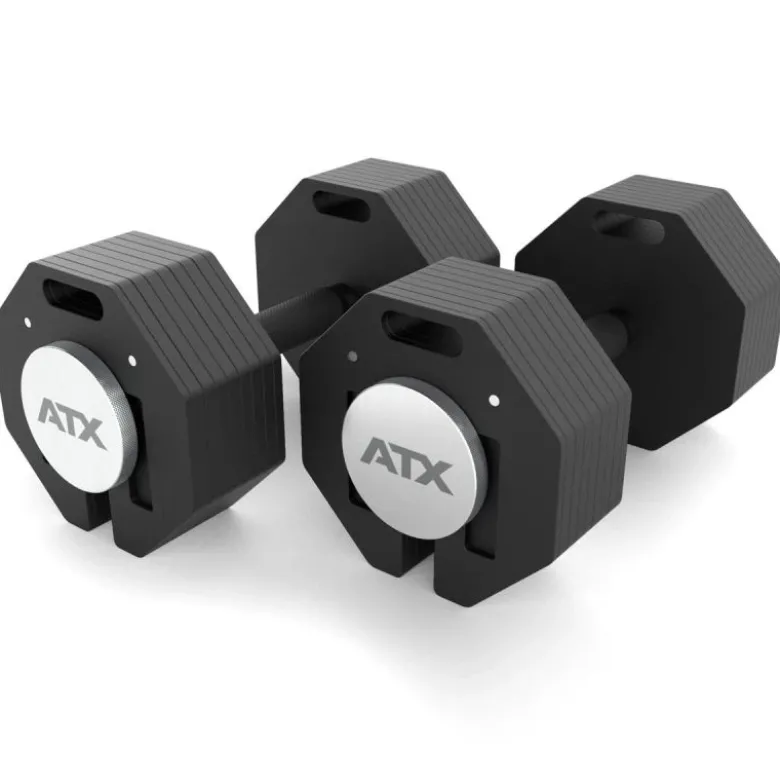 ATX Octa Dumbbells 2 x 36 kg + Curlstang + Opbergrek