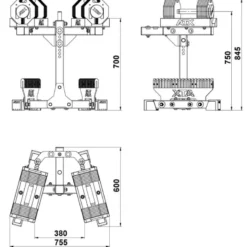 ATX Octa Dumbbells 2 x 36 kg + Opbergrek