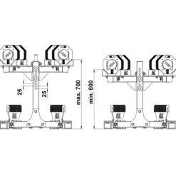 ATX Octa Dumbbells 2 x 36 kg + Opbergrek