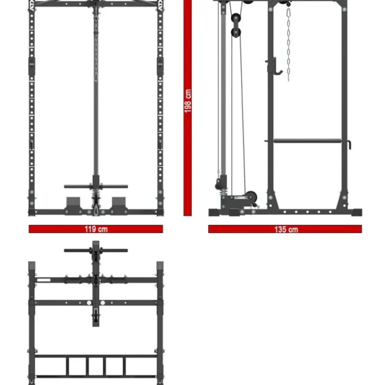 ATX Power Rack PRX-510 1.0 + Lat Pulley