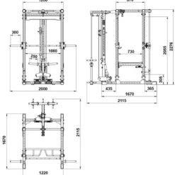 ATX Power Rack PRX-780 2.0 + Lat Pulley + Smith Machine Option