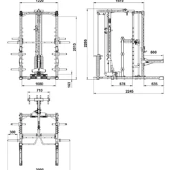 ATX Smith Machine MPX-⁠780 + Lat Pulley met 125 kg gewichtstapel