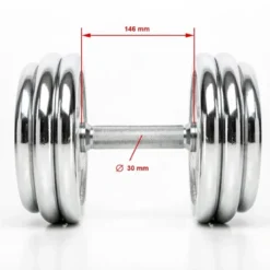 CHD Dumbbells Chroom - 2,5 kg stappen