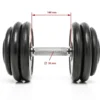 CHD Dumbbells Rubber -⁠ 1 kg stappen