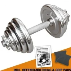 Chromen Dumbbell 15 kg / 1 kg stappen