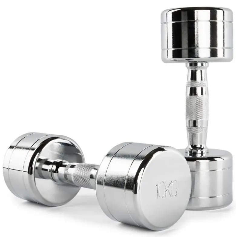 Chromen Dumbbell Set met ATX Opbergtoren