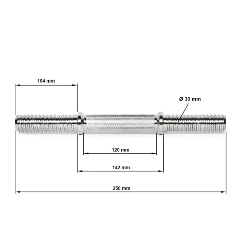 Dumbbellstang Schroefdraad 35 cm