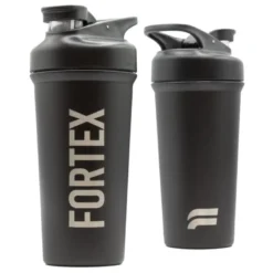 Fortex Stainless Steel 2-⁠in-⁠1 Shaker -⁠ Zwart