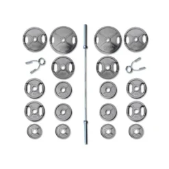 Olympische Halterset 145 kg Rubber-⁠Gripper