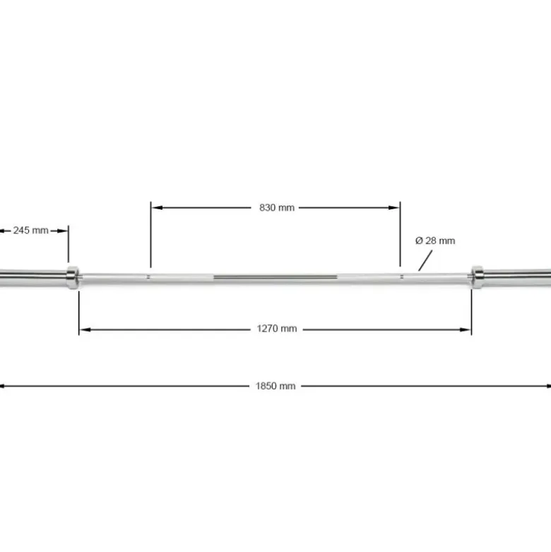 Olympische halterstang 185 cm