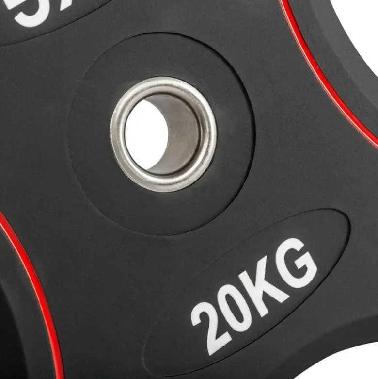 Polyurethaan 4-Grip Halterschijven 30 mm