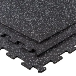 Puzzelmat 96 x 96 x 1 cm - Zwart/grijs