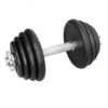 Rubberen Dumbbell 15 kg / 1 kg stappen