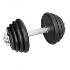 Rubberen Dumbbell 15 kg / 1 kg stappen