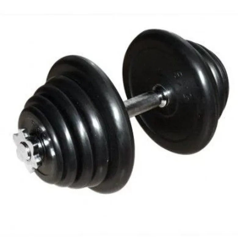 Rubberen Dumbbell 25 kg / 1 kg stappen