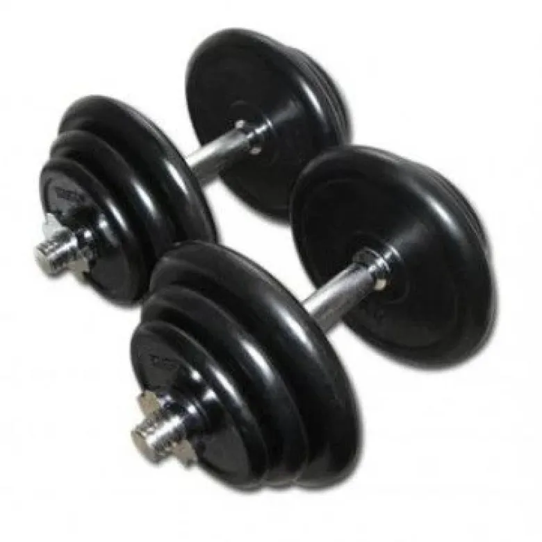 Rubberen Dumbbell Set 2 x 20kg