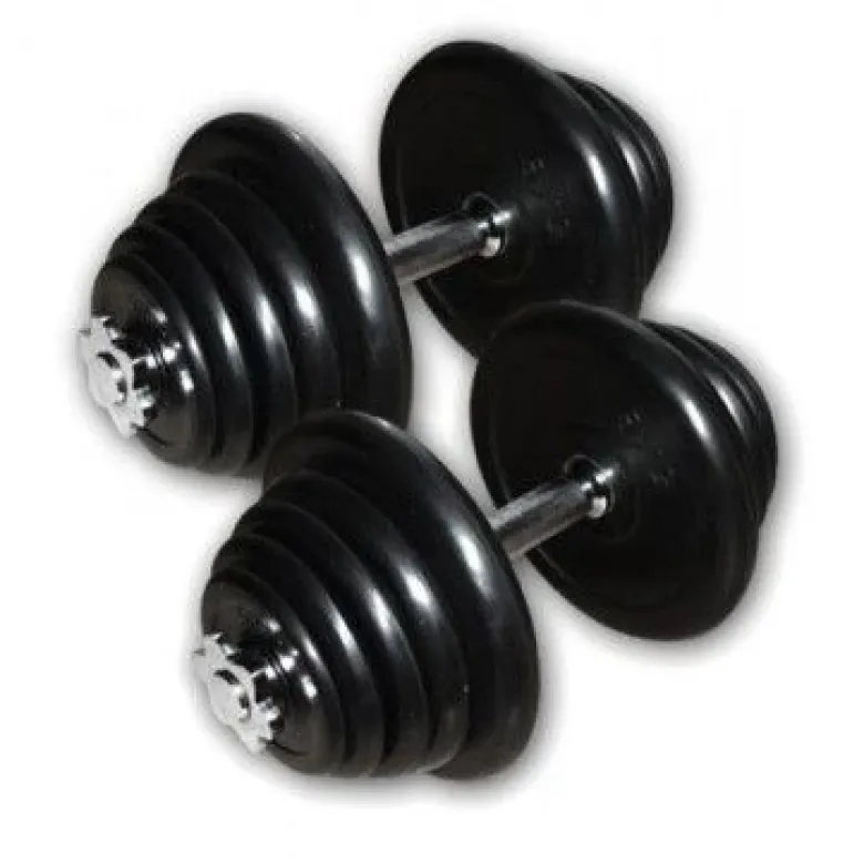 Rubberen Dumbbell Set 2 x 25kg
