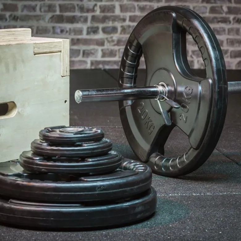 Rubberen standaard grip halterschijven