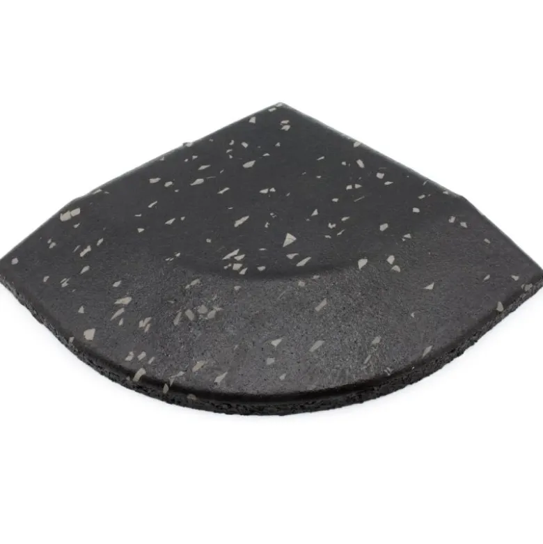 Rubbertegel 100 x 100 x 2 cm - CleanFit - Zwart/grijs