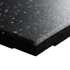 Rubbertegel 100 x 100 x 2 cm - CleanFit - Zwart/grijs