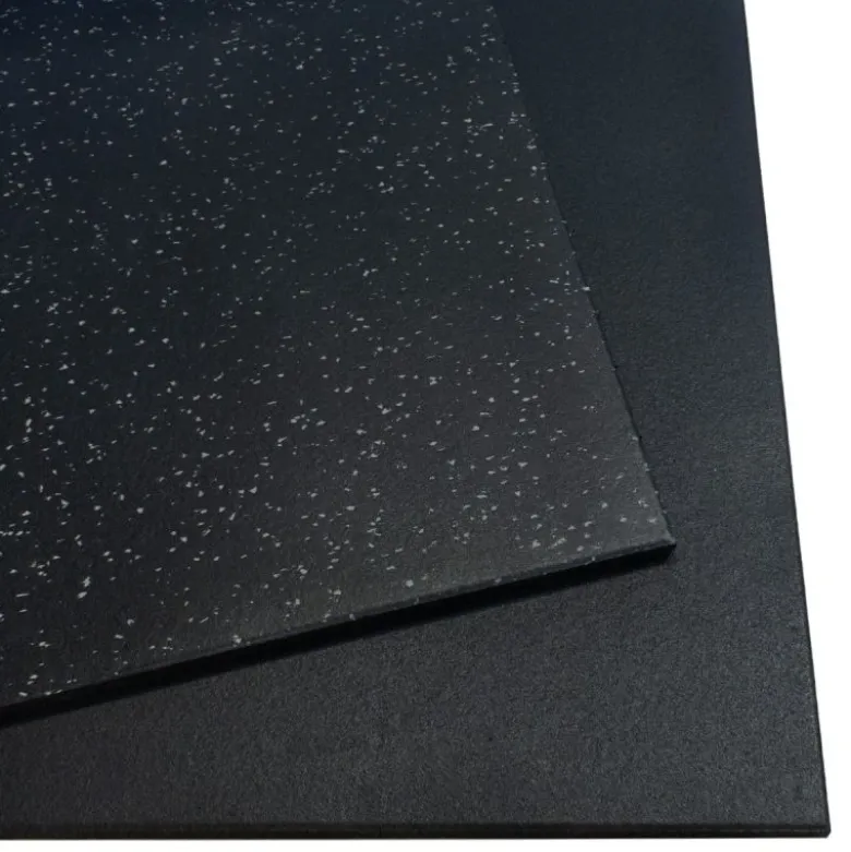 Rubbertegel 100 x 100 x 2 cm - CleanFit - Zwart/grijs