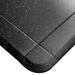 Rubbertegel 100 x 100 x 2 cm - CleanFit - Zwart/grijs
