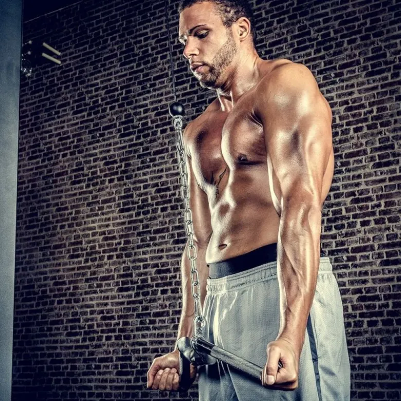 Triceps/Curl-greep 50cm - Licht gebogen