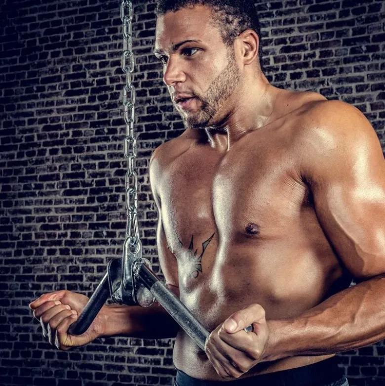 Triceps/Curl-greep 50cm - Licht gebogen
